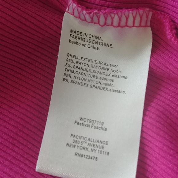 Top "BEBE" size M, hot pink color, - Picture 6 of 7